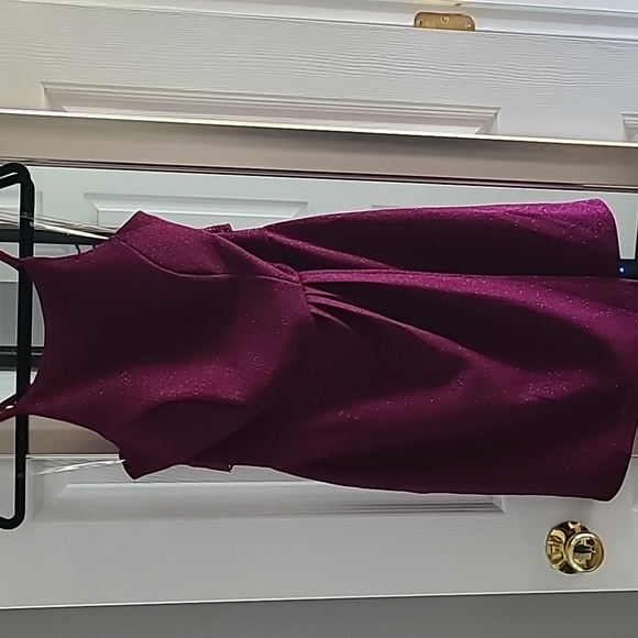 SPEECHLESS WOMENS JUNIORS METALLIC FUCHSIA SPARKLING PARTY PROM DRESS SIZE 11 - Picture 2 of 16